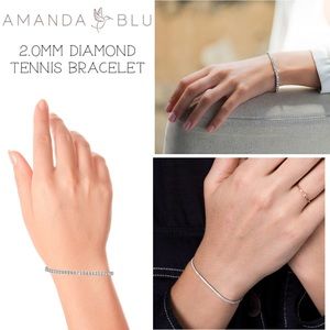 New Divine Diamond White Sparkling Tennis Bracelet